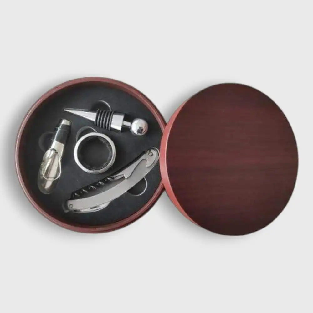 Coffret en Bois Tire-bouchon Sommelier Rond