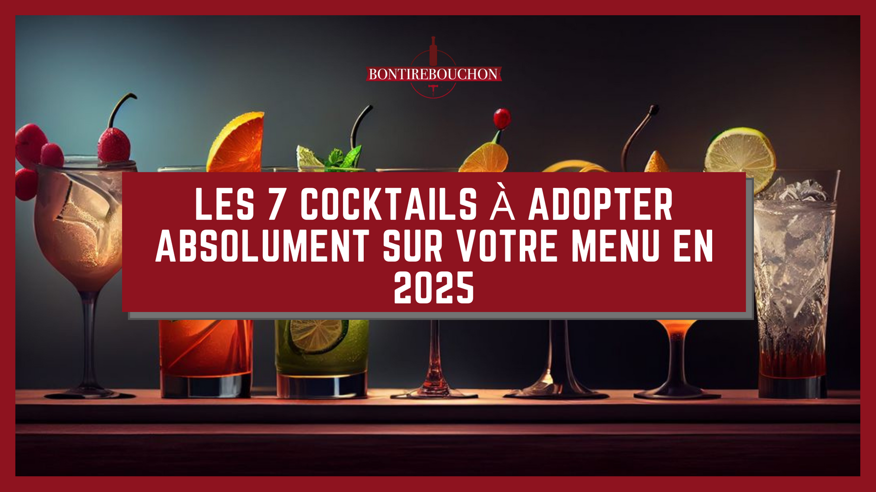 Menu cocktail en 2025