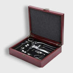 Coffret Bois Tire-bouchon Professionnel Semi-automatique Argent