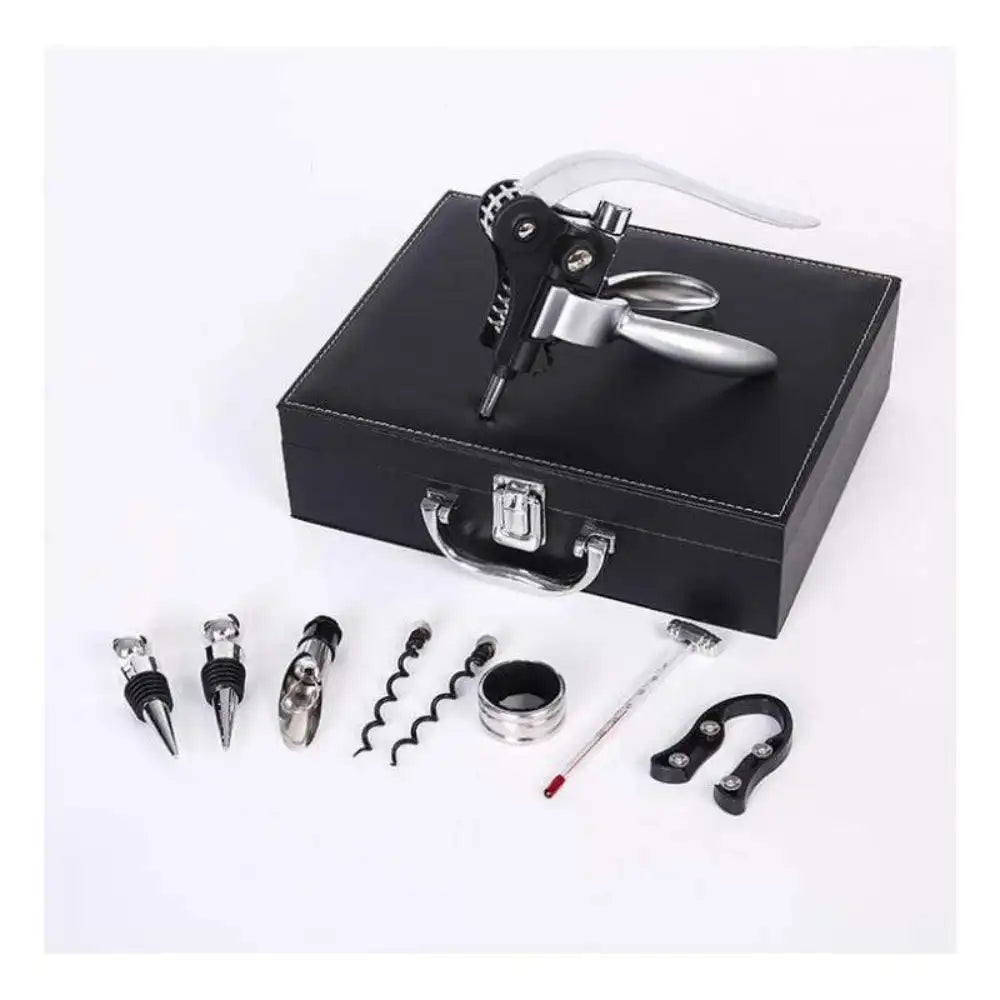 Coffret en Cuir Tire-bouchon Professionnel Argent