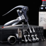 Coffret en Cuir Tire-bouchon Professionnel Argent