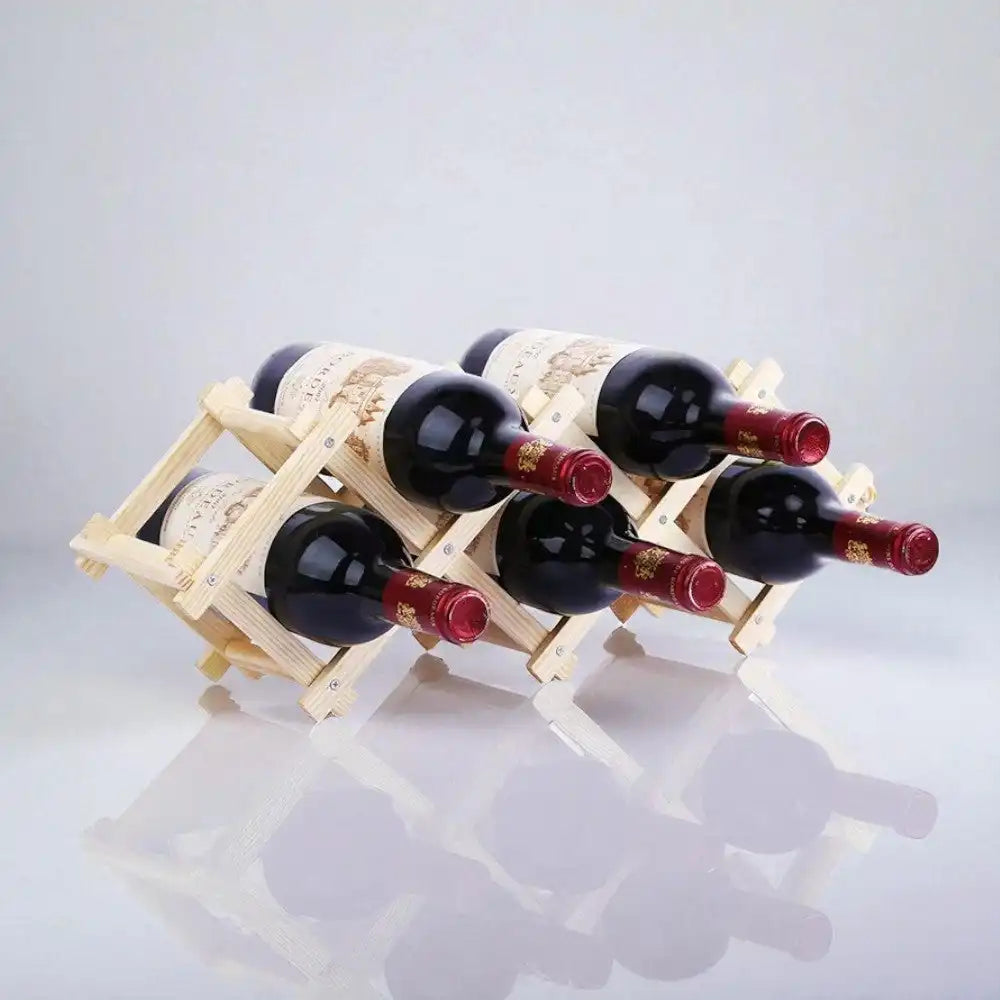 Range bouteille en bois clair