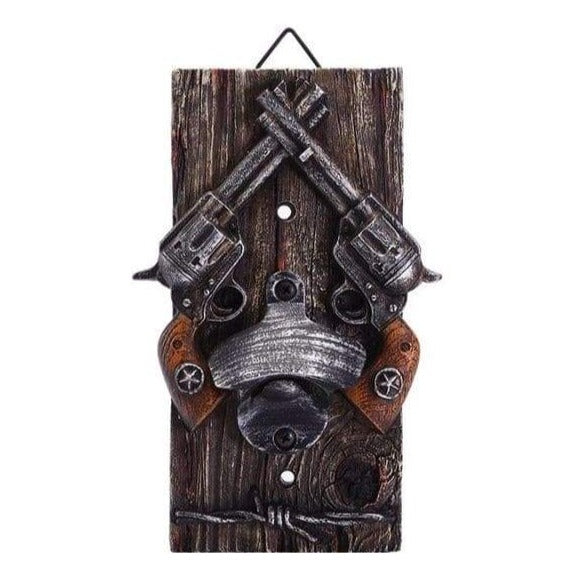 Flaschenöffner Holz Wand