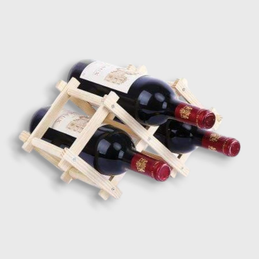Weinregal aus Holz für 3 Flaschen